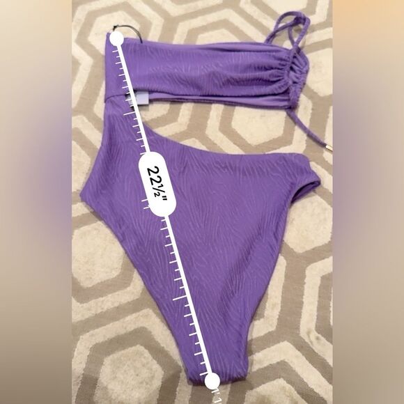 La Porte Swimwear One Piece Swimsuit in Purple M NWT - Picture 8 of 12